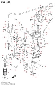 DF250Z From 25003Z-040001 (E40)  2020 drawing FUEL PUMP /​ FUEL VAPOR SEPARATOR ((E01,E11):(020,021))