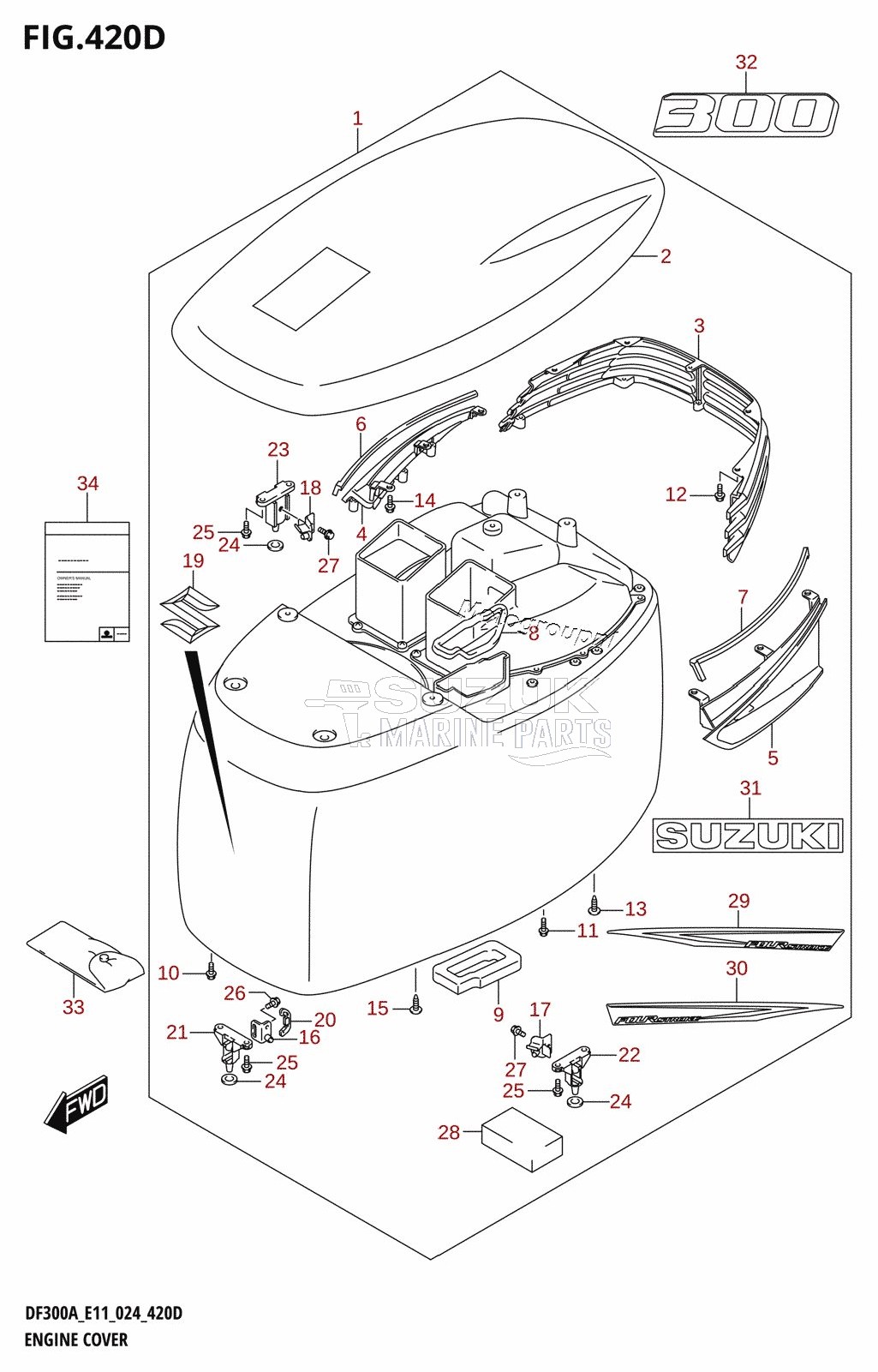 ENGINE COVER (DF300A)