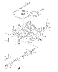 DF 115 drawing Engine Holder (S/N 681517 & Older)