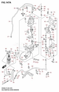 DF350A From 35001F-440001 (E11)  2024 drawing FUEL PUMP /​ FUEL VAPOR SEPARATOR (E01,E11)