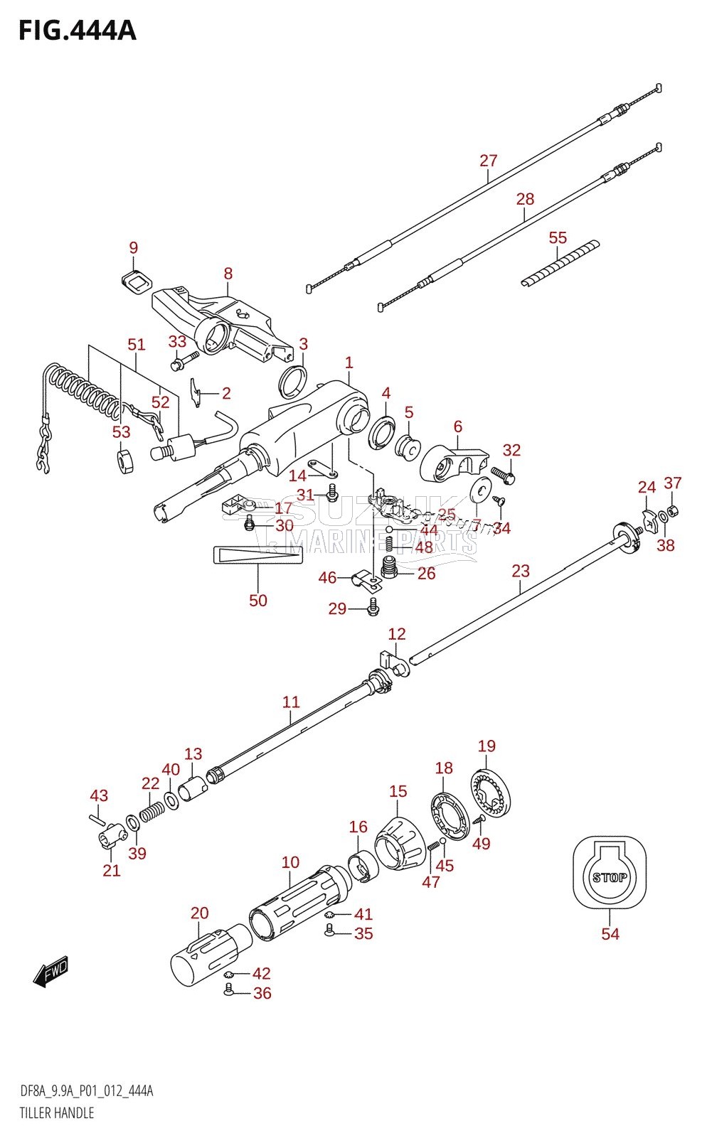 TILLER HANDLE (DF8A:P01)