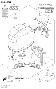 17502Z-410001 (2014) 175hp E01 E40-Gen. Export 1 - Costa Rica (DF175Z    DF175ZG) DF175Z drawing ENGINE COVER ((DF150TG,DF150ZG):E40)