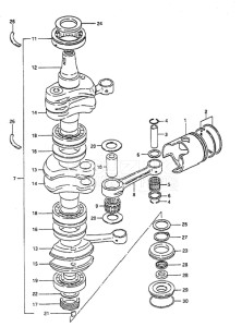 Outboard DT 55 drawing Crankshaft