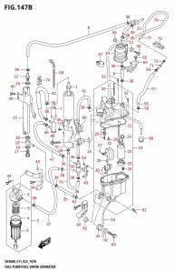 DF250ASS From 25001N-340001 (E03)  2023 drawing FUEL PUMP /​ FUEL VAPOR SEPARATOR ((020,021):(DF300A,DF250A):E40)