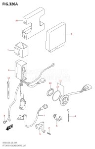 05003F-040001 (2020) 50hp E03-USA (DF50A) DF50A drawing PTT SWITCH / ENGINE CONTROL UNIT (DF40A)