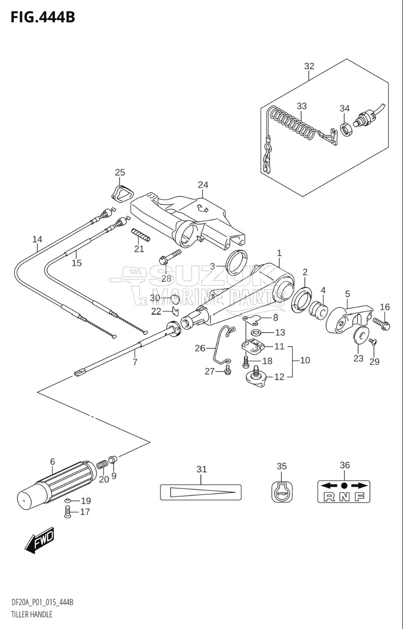 TILLER HANDLE (DF15A:P01)