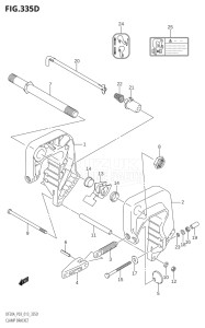 00995F-310001 (2013) 9.9hp P03-U.S.A (DF9.9B  DF9.9BR) DF9.9B drawing CLAMP BRACKET (DF15AR:P03)