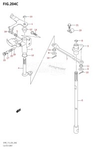 DF115T From 11501F-980001 (E03)  2009 drawing CLUTCH SHAFT (K6,K7,K8,K9,K10,011)