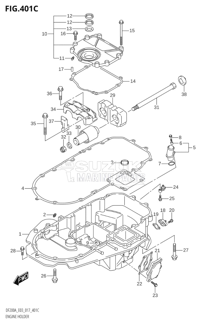 ENGINE HOLDER (DF200AZ:E03)