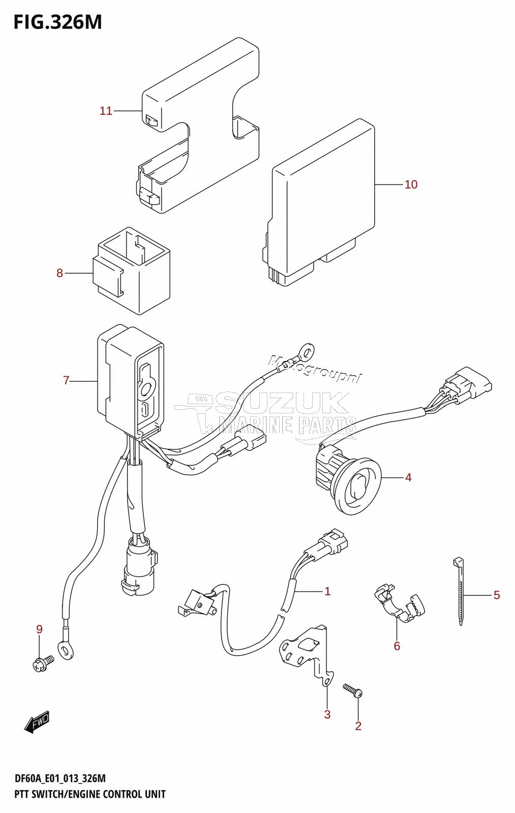 PTT SWITCH /​ ENGINE CONTROL UNIT (DF60ATH:E40)