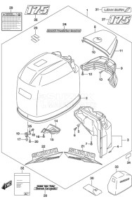 DF 175 drawing Engine Cover (White) (C/R) (Model: ZG)