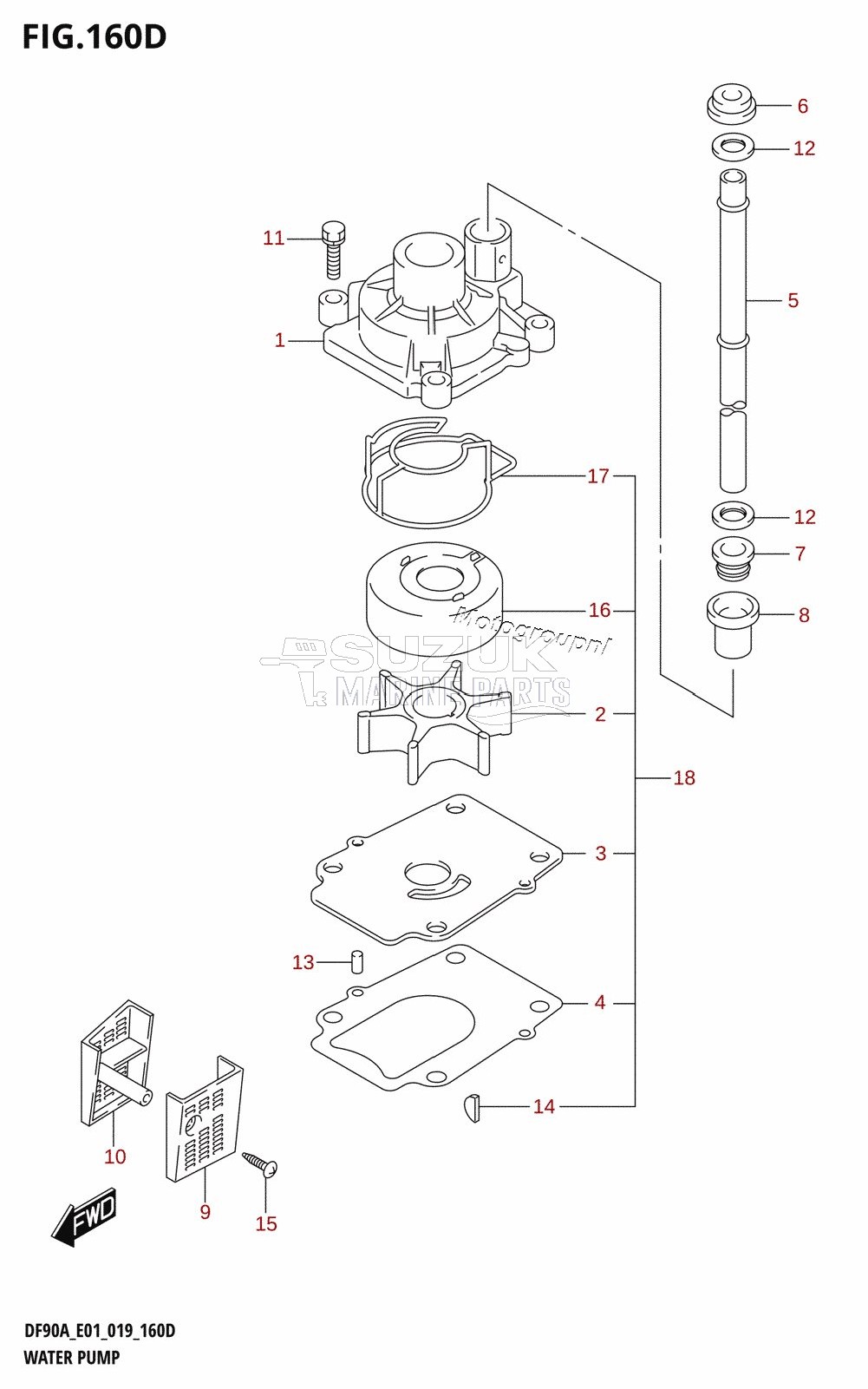 WATER PUMP (DF70A:E40,DF70ATH:E40)