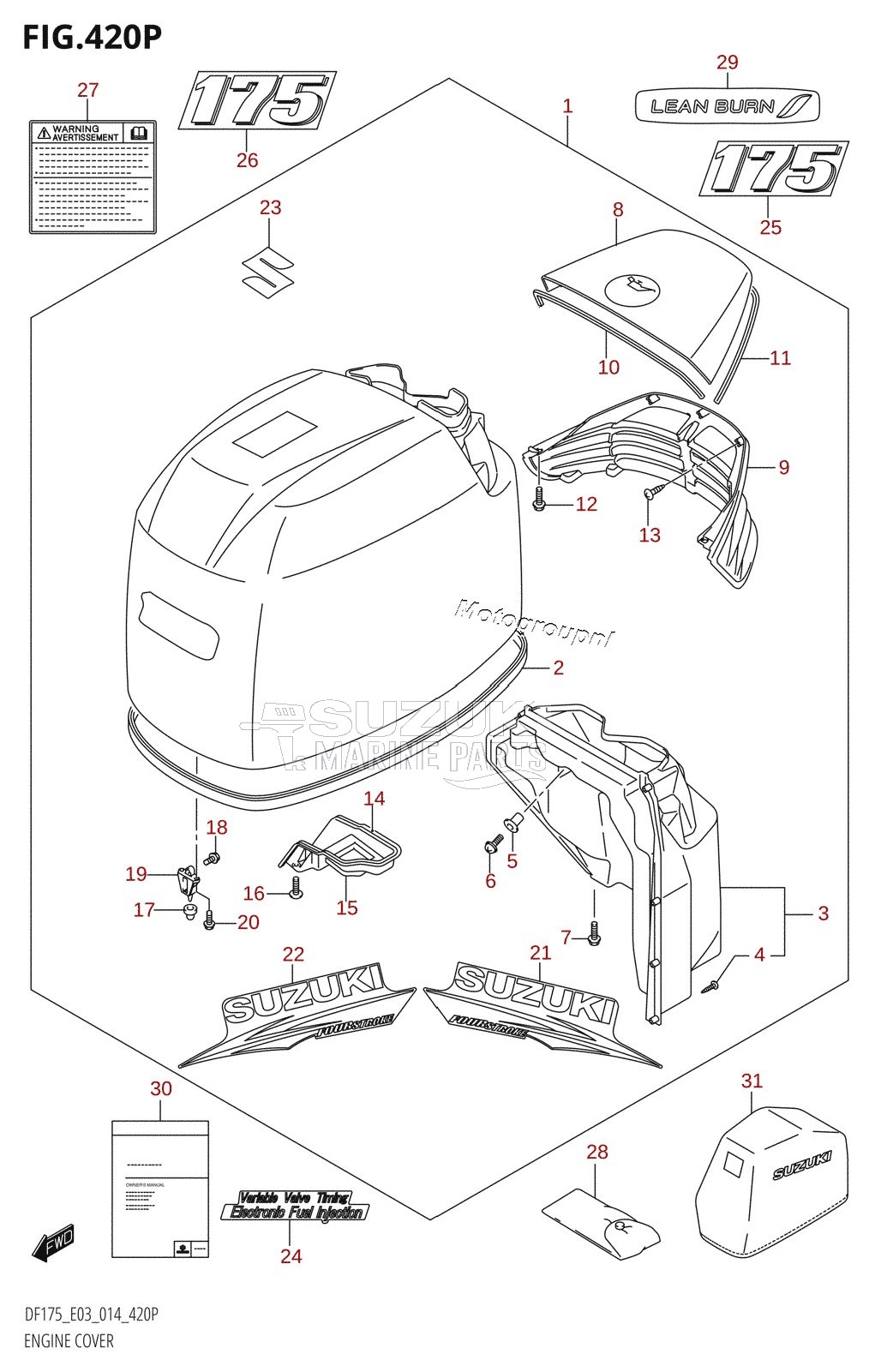 ENGINE COVER (DF175Z:E03)