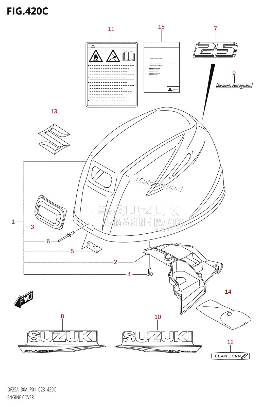 ENGINE COVER (021:(DF25A,DF25AR,DF25AT,DF25ATH))