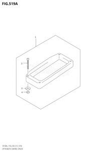 11503Z-310001 (2013) 115hp E03-USA (DF115AZ) DF115AZ drawing OPT:REMOTE CONTROL SPACER