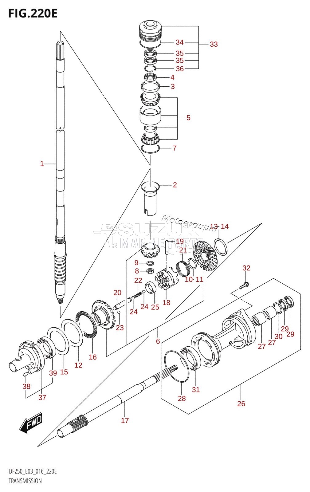 TRANSMISSION (DF250T:E03)