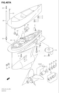 20002Z-310001 (2013) 200hp E01 E40-Gen. Export 1 - Costa Rica (DF200Z) DF200Z drawing GEAR CASE (DF200T:E01)