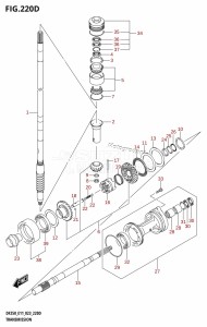 DF225T From 22503F-140001 (E11 E40)  2021 drawing TRANSMISSION (DF225Z)