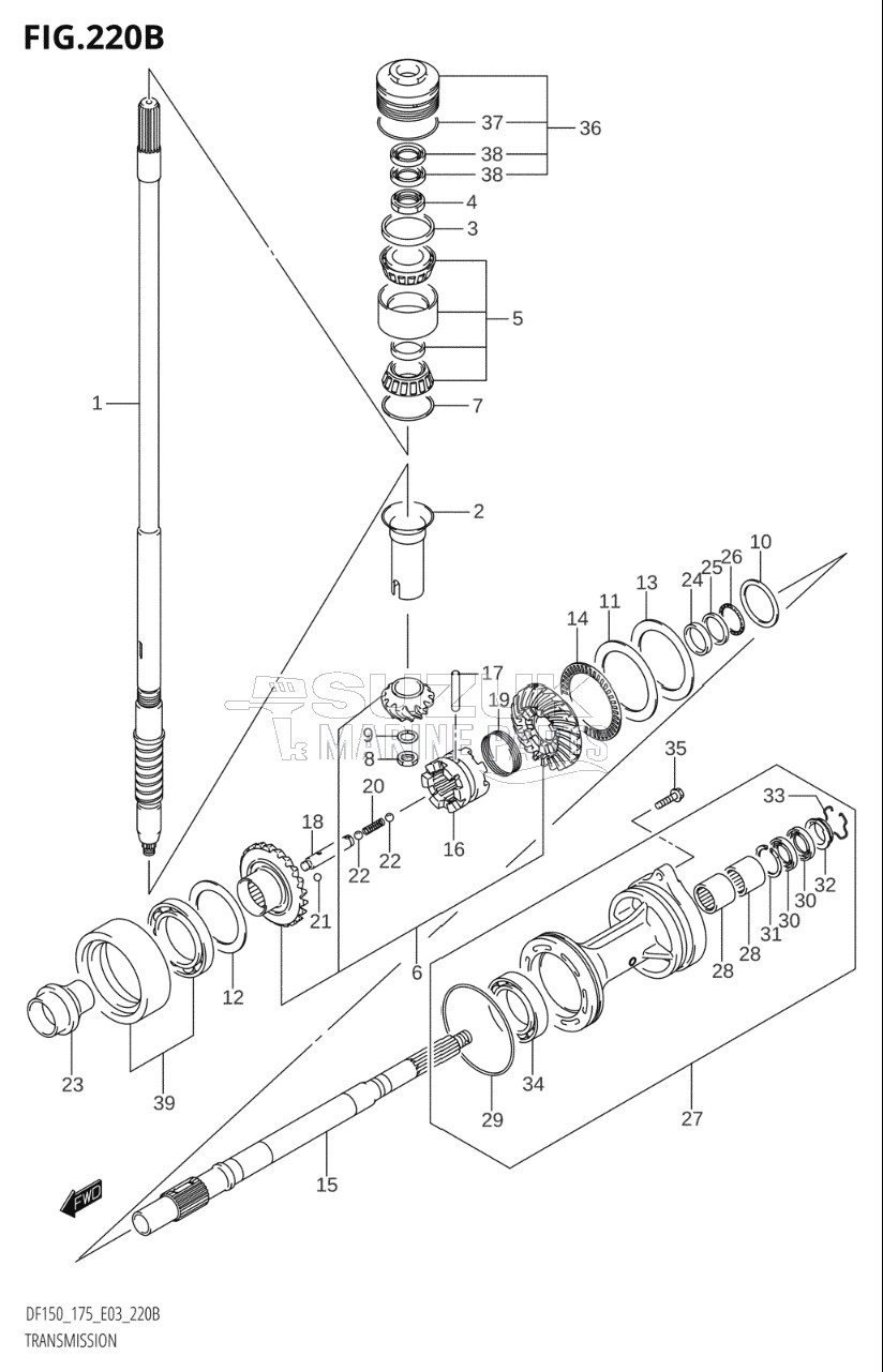 TRANSMISSION (DF150Z,DF175Z)