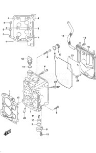 Outboard DF 9.9A drawing Cylinder Head