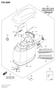 DF250ST From 25004F-340001 (E03)  2023 drawing ENGINE COVER ((DF225T,DF225Z):022)