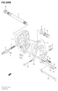 DF25 From 02503F-310001 (E03)  2013 drawing CLAMP BRACKET (DF25R:E03)