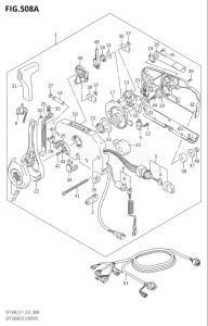 14005Z-340001 (2023) 140hp E11 E40-Gen. Export 1-and 2 (DF140BZ) DF140BZ drawing OPT:REMOTE CONTROL