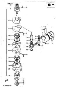 DT75 From 070501-60614 ()  1986 drawing CRANKSHAFT (DT65)