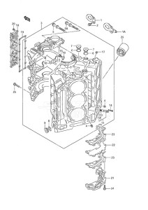 DF 225 drawing Cylinder Block