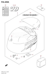 08002F-210001 (2012) 80hp E01 E40-Gen. Export 1 - Costa Rica (DF80A  DF80AT) DF80A drawing ENGINE COVER (DF70A:E01)