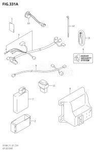 11503Z-040001 (2020) 115hp E11 E40-Gen. Export 1-and 2 (DF115AZ) DF115AZ drawing KEY LESS START (DF100AT,DF115AST,DF115AT:E11,DF140AT:E11)