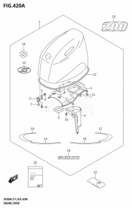 DF200AT From 20003F-440001 (E03 E11 E40)  2024 drawing ENGINE COVER (DF200AT:E03)