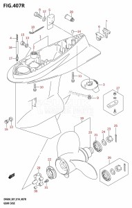 DF50A From 05003F-410001 (E01)  2014 drawing GEAR CASE (DF60AVT:E01)