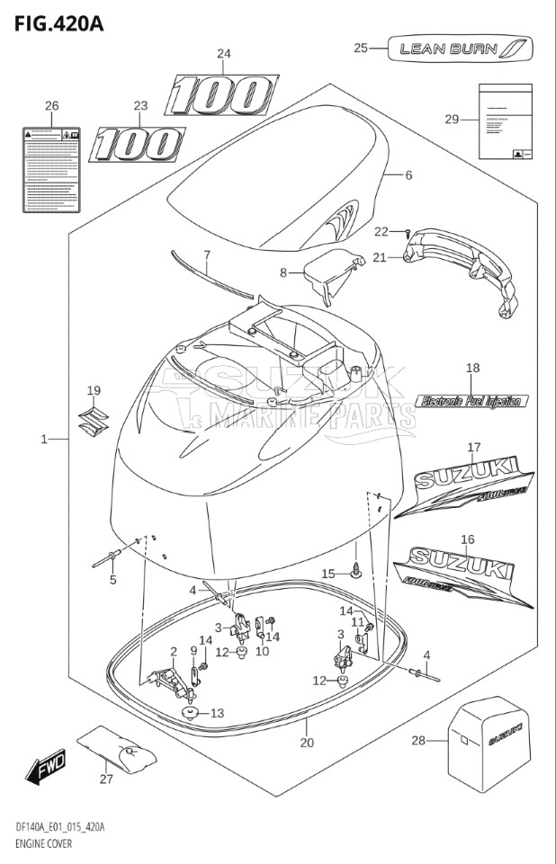 ENGINE COVER (DF100AT:E01)