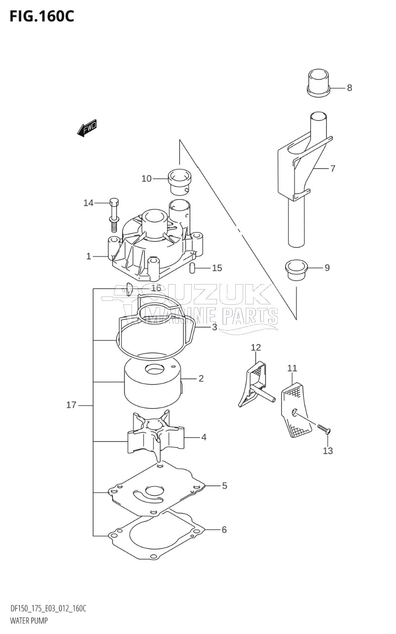 WATER PUMP (DF175T:E03)