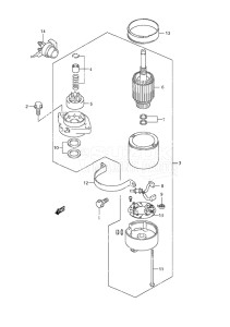 Outboard DF 50 drawing Starting Motor