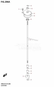 DF80A From 08002F-910001 (E01 E40)  2019 drawing CLUTCH ROD