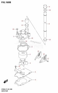 DF250A From 25003P-340001 (E11 E40)  2023 drawing WATER PUMP (E40)