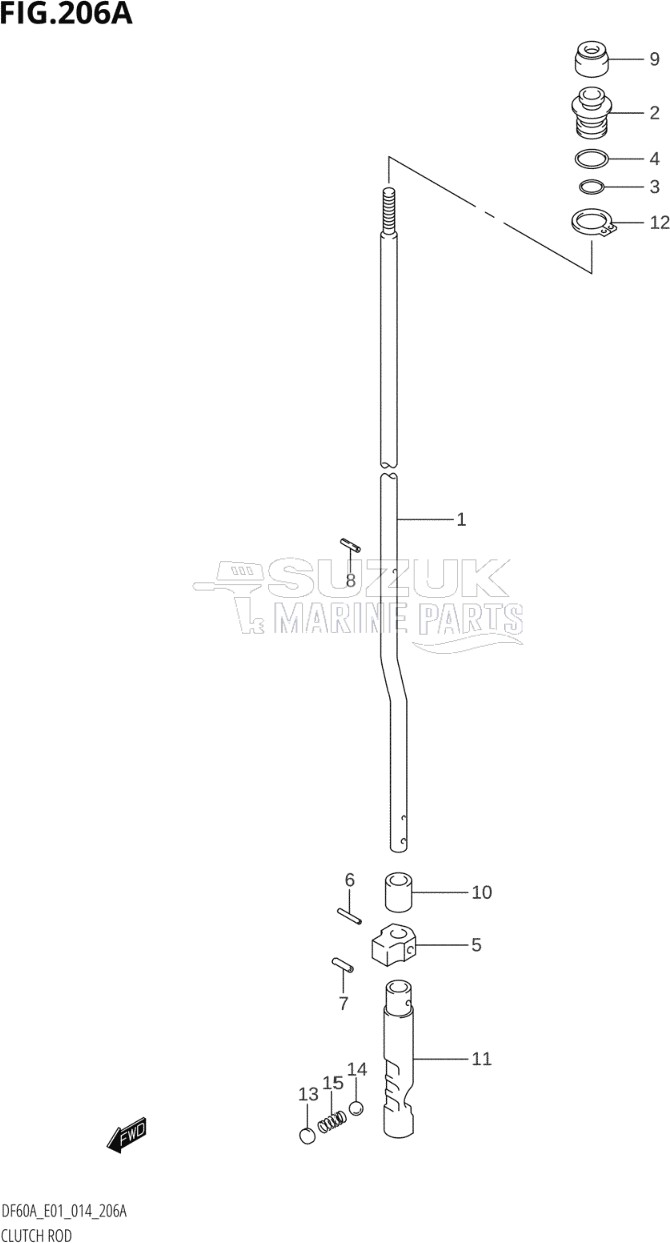 CLUTCH ROD (DF40A:E01)