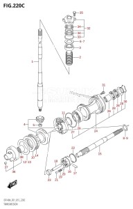 DF115A From 11503F-510001 (E01 E40)  2015 drawing TRANSMISSION (DF115AT:E40)