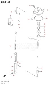 DF60 From 06001F-971001 (E03)  1999 drawing SHIFT ROD