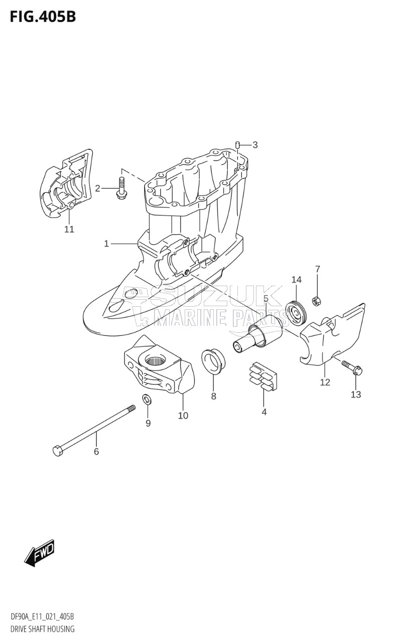 DRIVE SHAFT HOUSING ((DF70ATH,DF90ATH):(E01,E11))