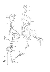 Outboard DF 200 drawing PTT Switch/Engine Control Unit