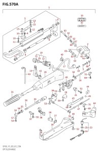 DF115Z From 11502Z-210001 (E03)  2012 drawing OPT:TILLER HANDLE