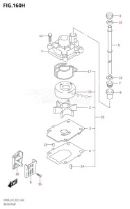 DF70A From 07003F-340001 (E11 E40)  2023 drawing WATER PUMP ((DF90A,DF90ATH,DF90AWQH):E40)