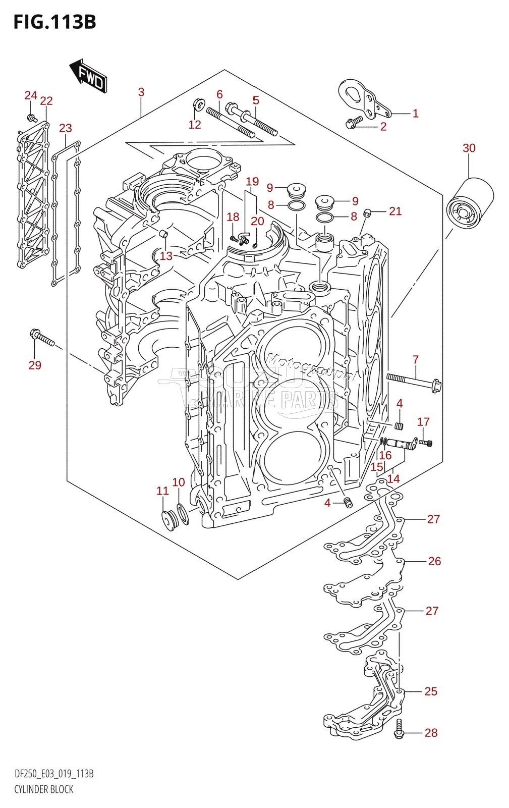 CYLINDER BLOCK (DF250ST)