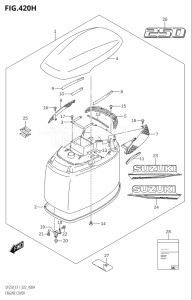 25003Z-040001 (2020) 250hp E40-Costa Rica (DF250Z  DF250Z) DF250Z drawing ENGINE COVER ((DF250T,DF250Z):021)