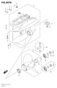 06002F-240001 (2022) 60hp E01 E40 E11-Gen. Export - Costa Rica (DF60AQH  DF60AQH  DF60AT  DF60AT  DF60ATH  DF60ATH) DF60A drawing GEAR CASE (SEE NOTE)