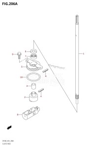 DF300Z From 30001Z-880001 (E03)  2008 drawing CLUTCH ROD (DF300T)