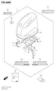 DF150A From 15003F-040001 (E01 E40)  2020 drawing ENGINE COVER (DF200AT:E01,DF200AZ:E01)